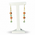 Green Aventurine and Goldstone Earrings
