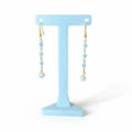 Aquamarine and Freshwater Pearl Earrings
