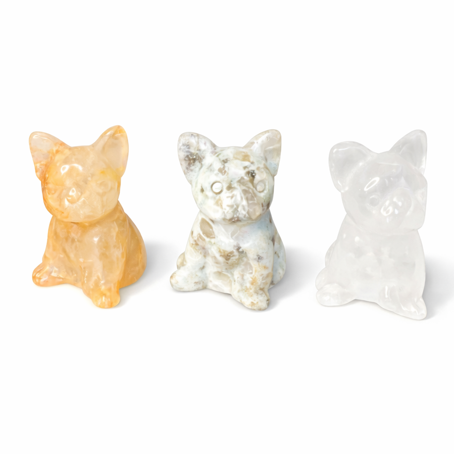 Crystal Dog Carving