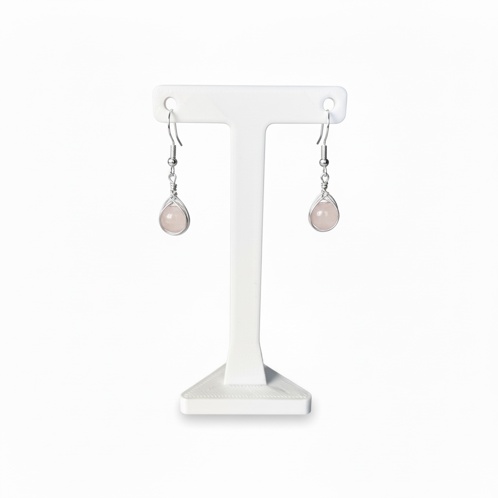 Wire Wrapped Gemstone Earrings