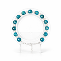 Blue Apatite and Shell Pearl Bracelet