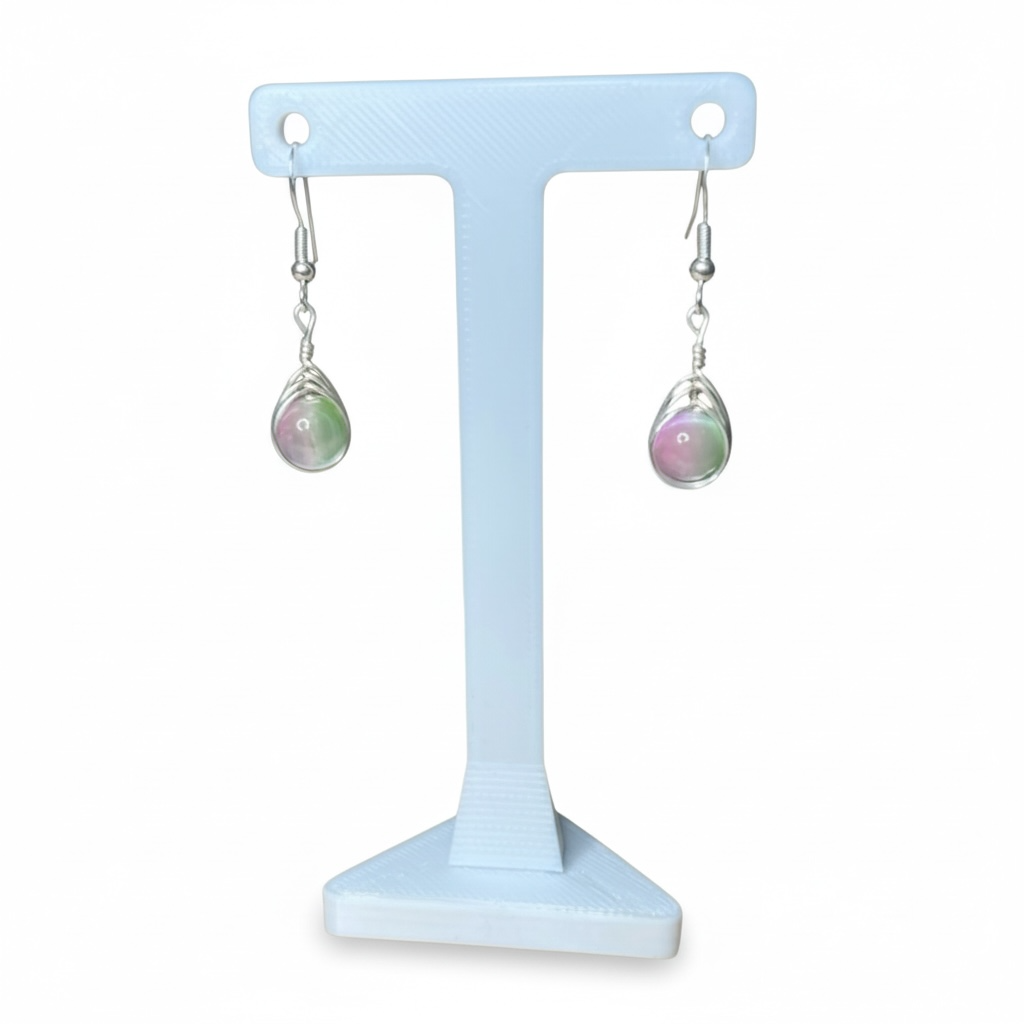 Wire Wrapped Gemstone Earrings