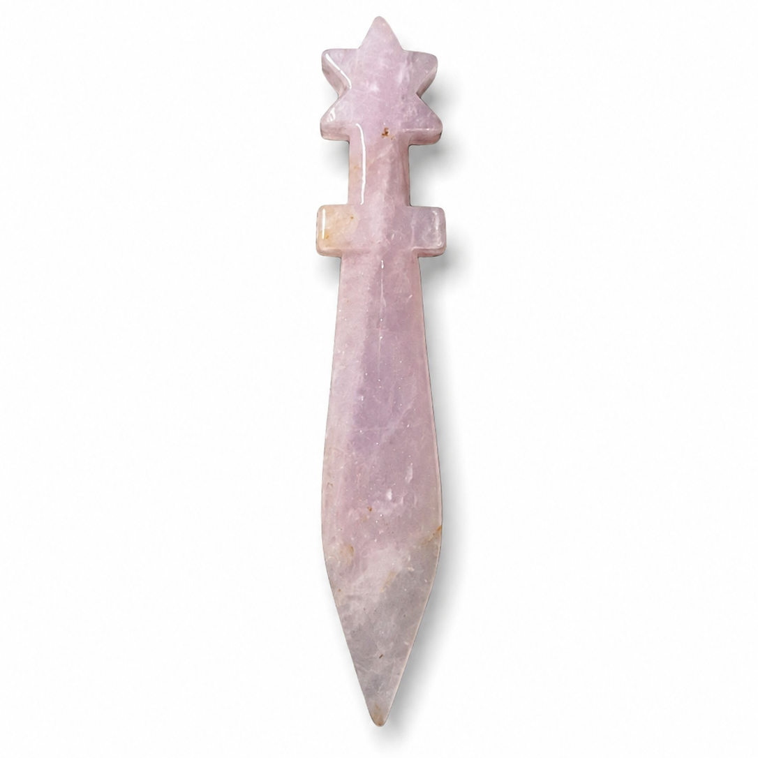 Rose Quartz Carved Dagger