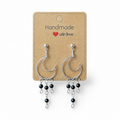 Blue Sapphire Moon Earrings