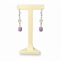 Charoite and Moonstone Earrings