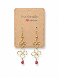 Pink Tourmaline Dangle Earrings