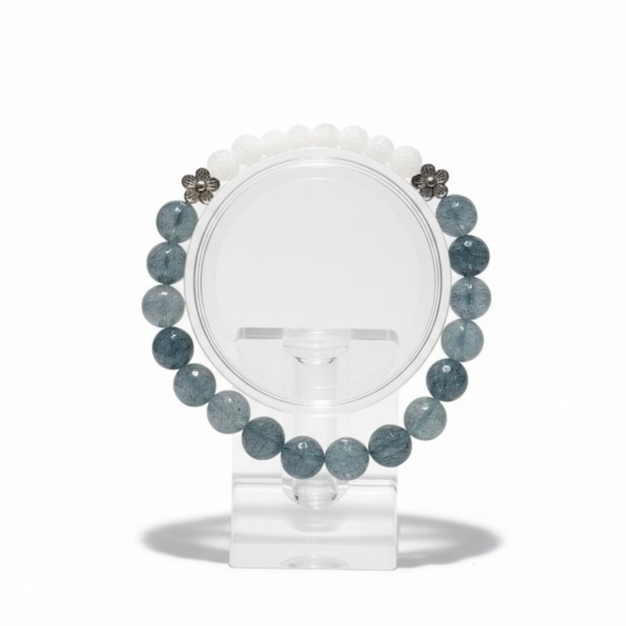 Faceted Denim Blue Jade Bracelet