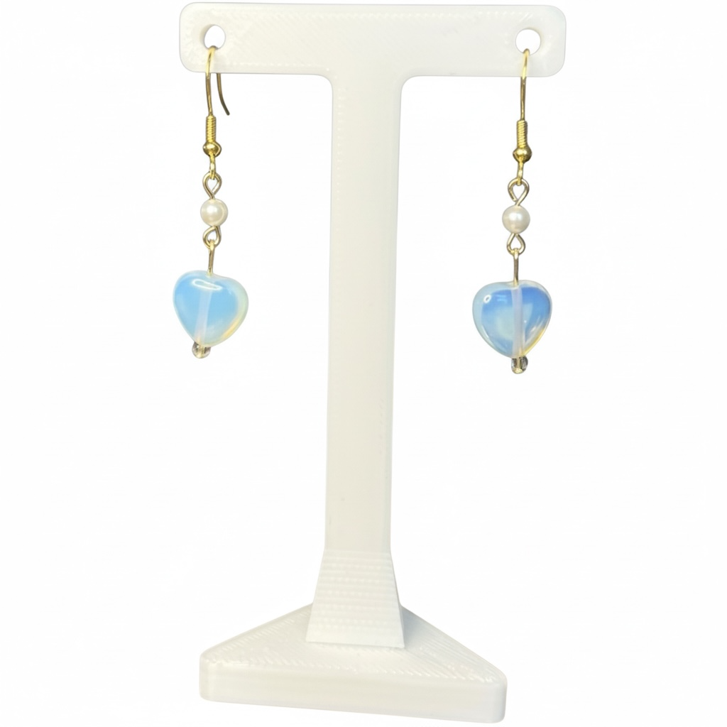 Opalite Heart Earrings