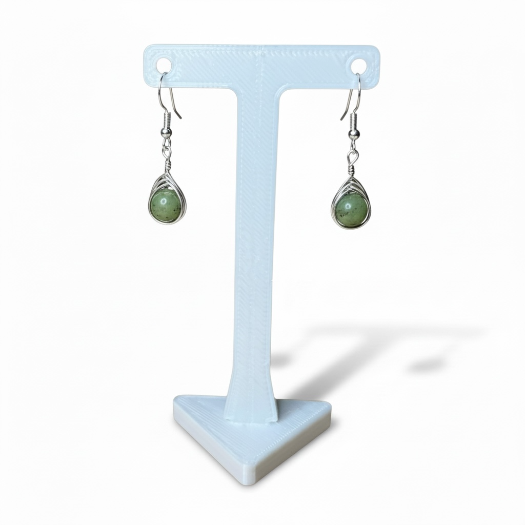 Wire Wrapped Gemstone Earrings