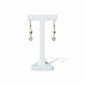 Dalmatian Jasper and Strawberry Quartz Earrings