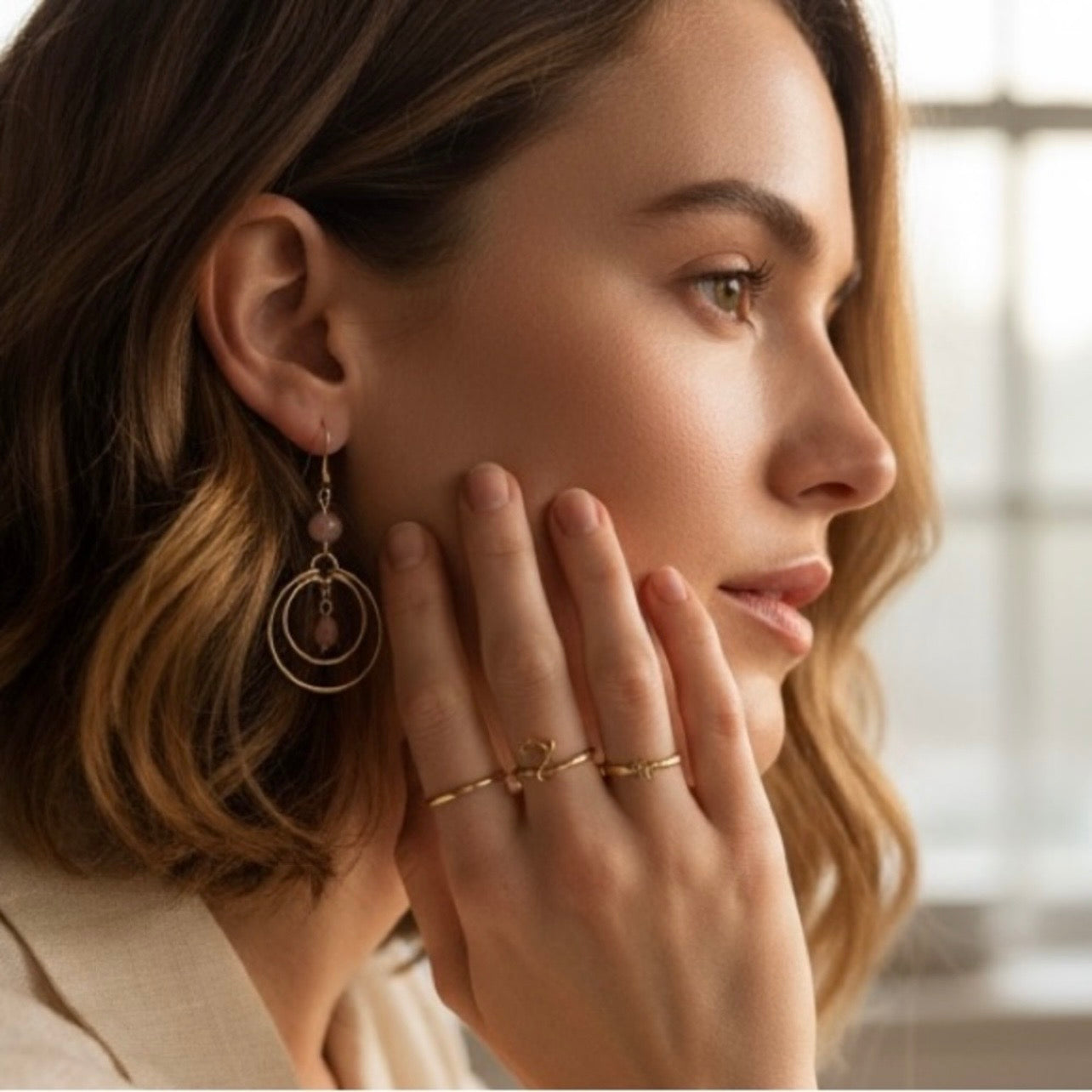 Rhodonite Earrings
