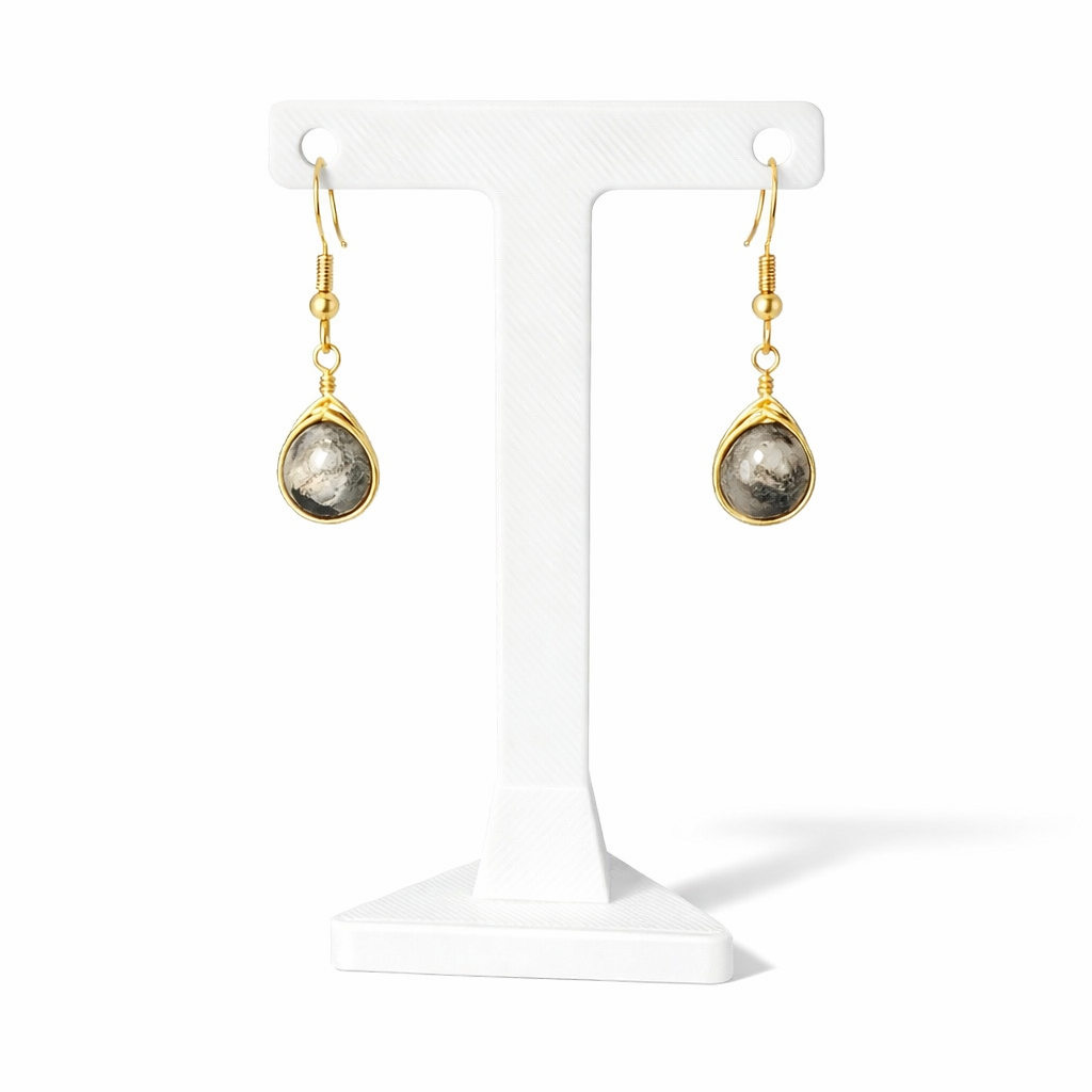 Wire Wrapped Gemstone Earrings