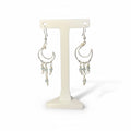 Aquamarine Moon Earrings
