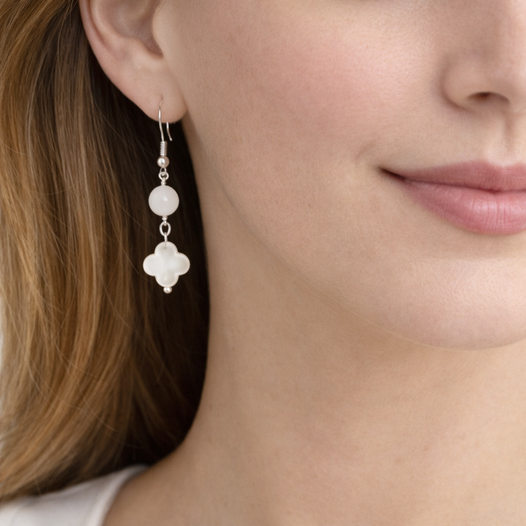 MOP Clover Earrings
