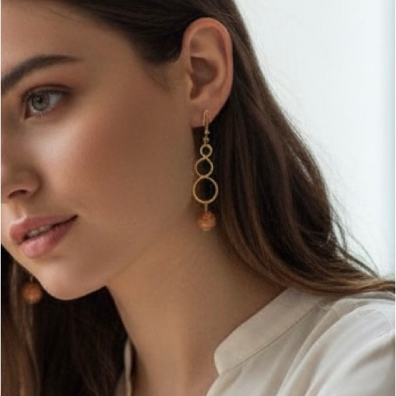 Goldstone Earrings
