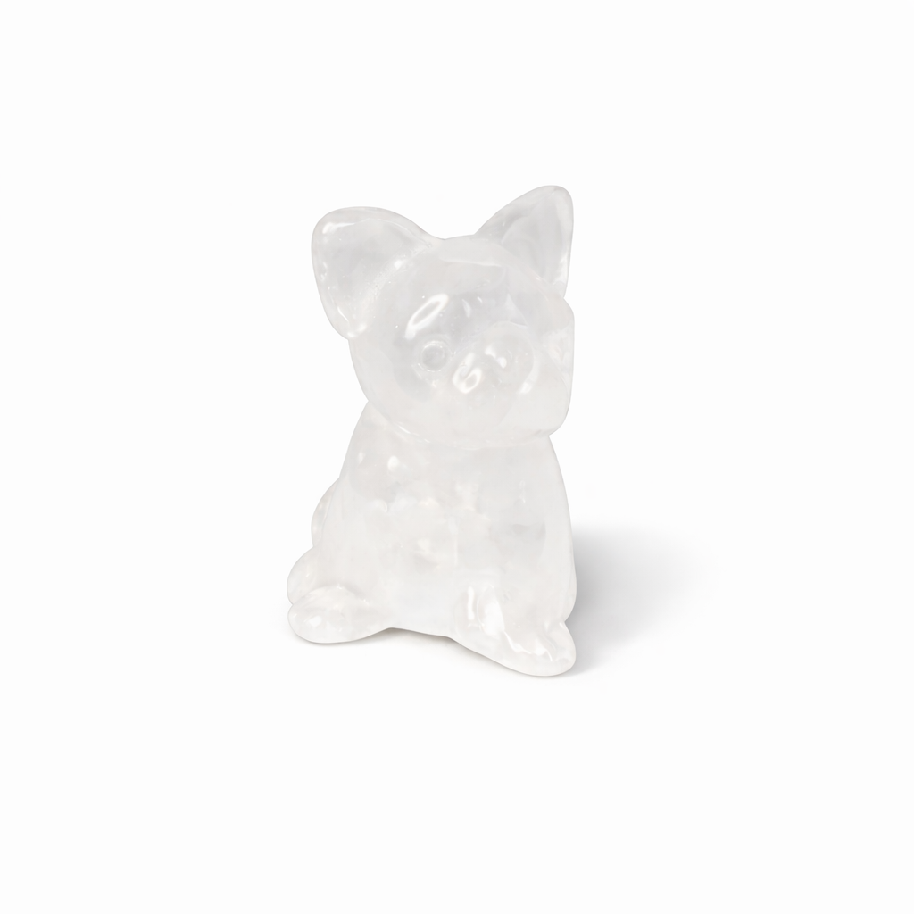 Crystal Dog Carving