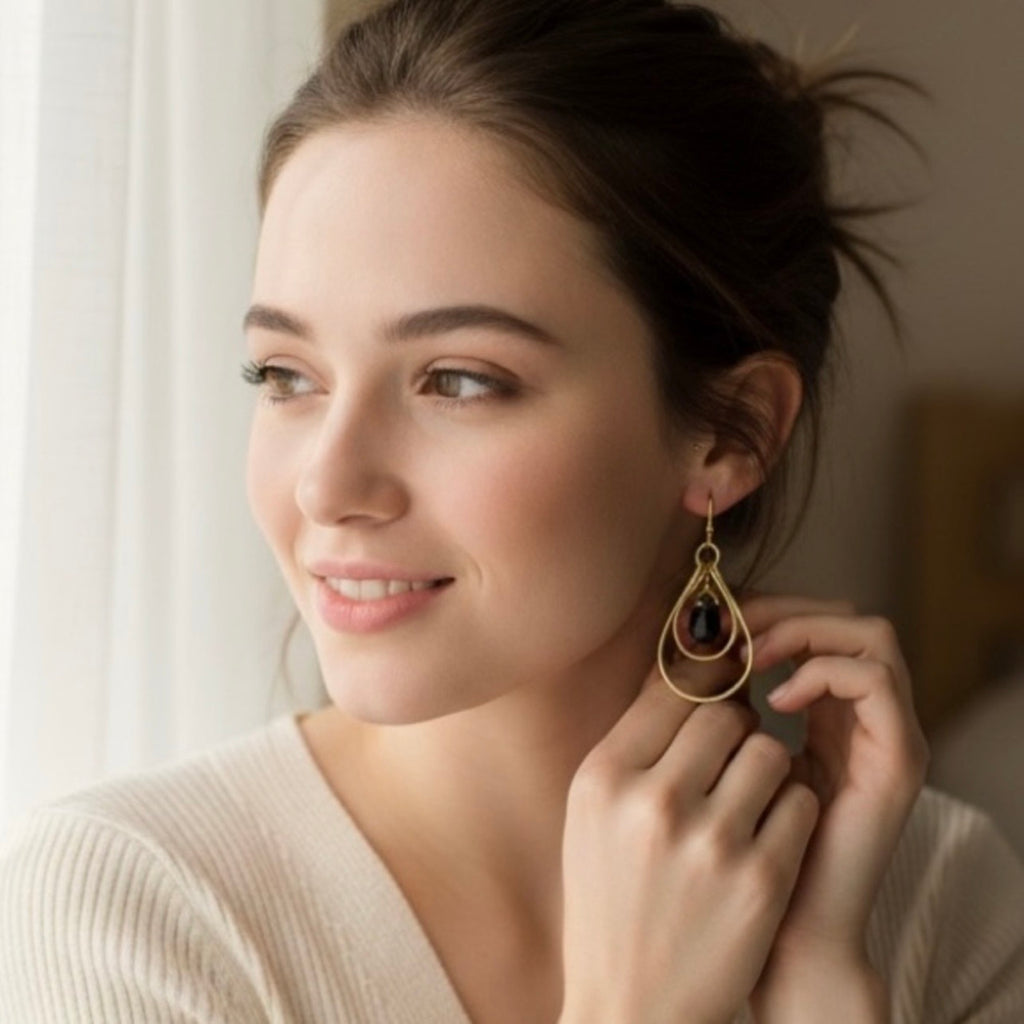 Obsidian Teardrop Earrings