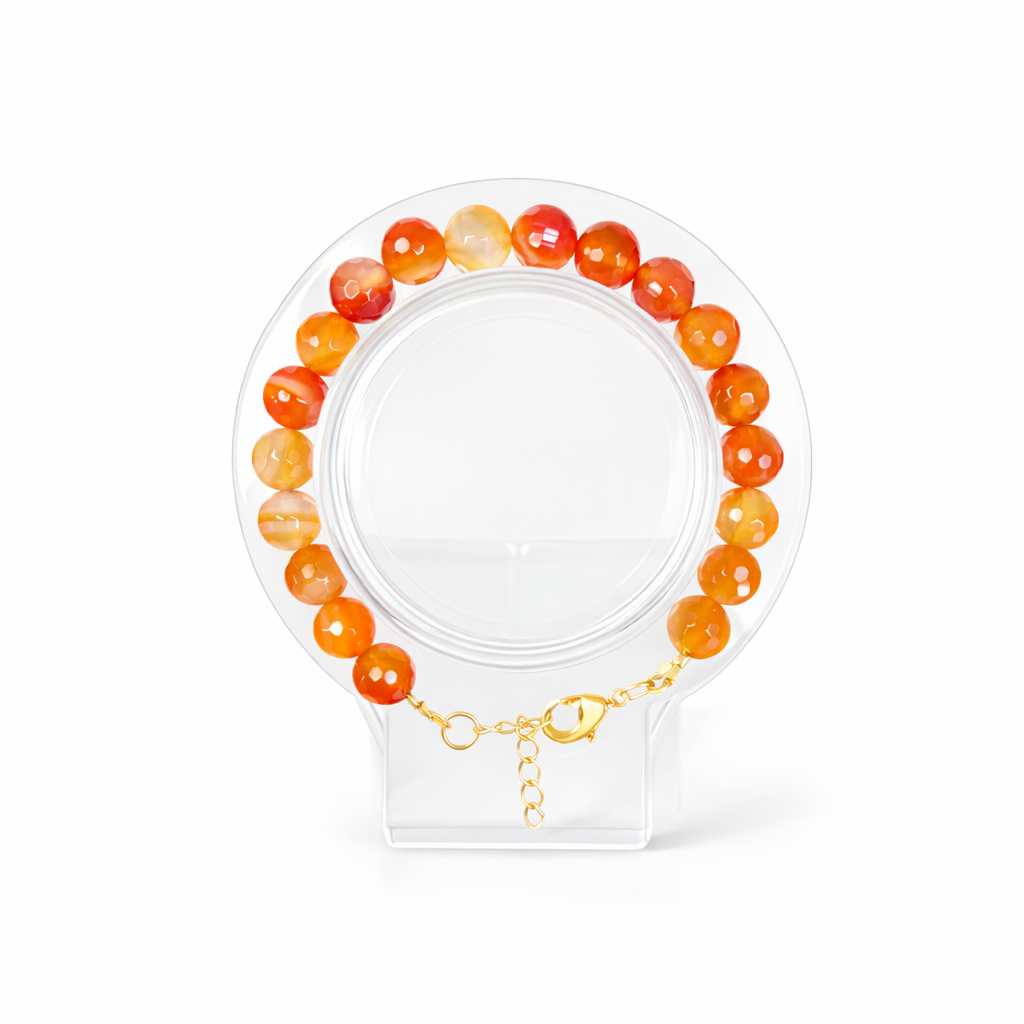 Faceted Carnelian Bracelet