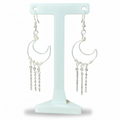 Smoky Quartz Moon Earrings