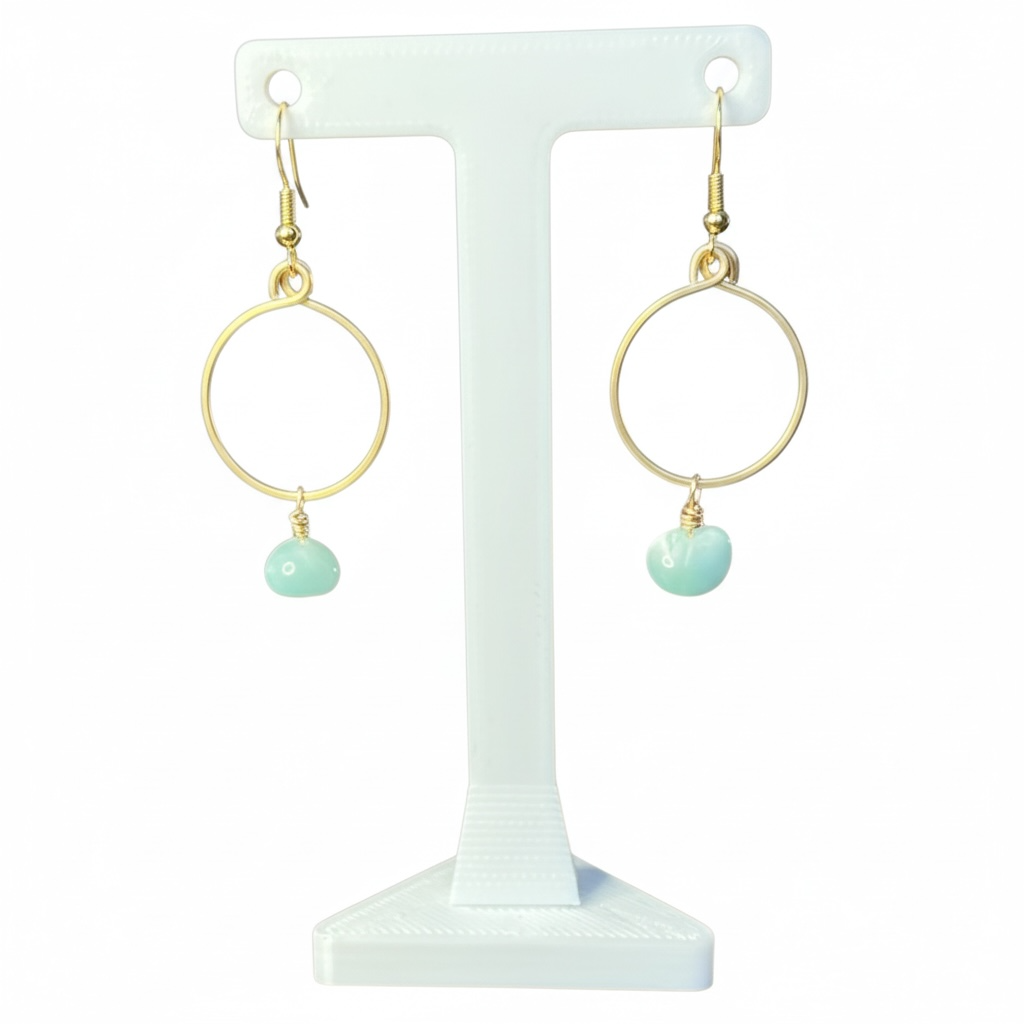 Green Moonstone Earring