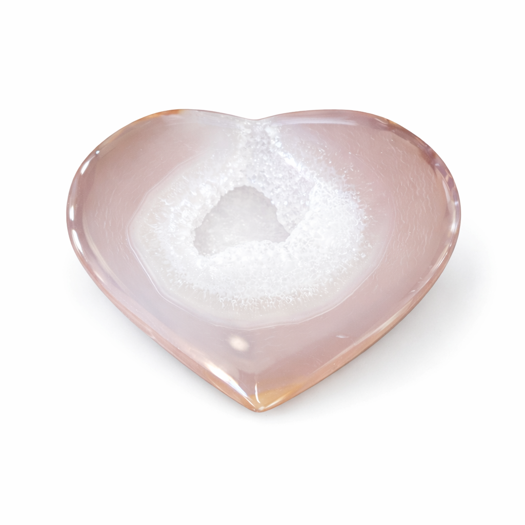 Agate Heart with Druzy