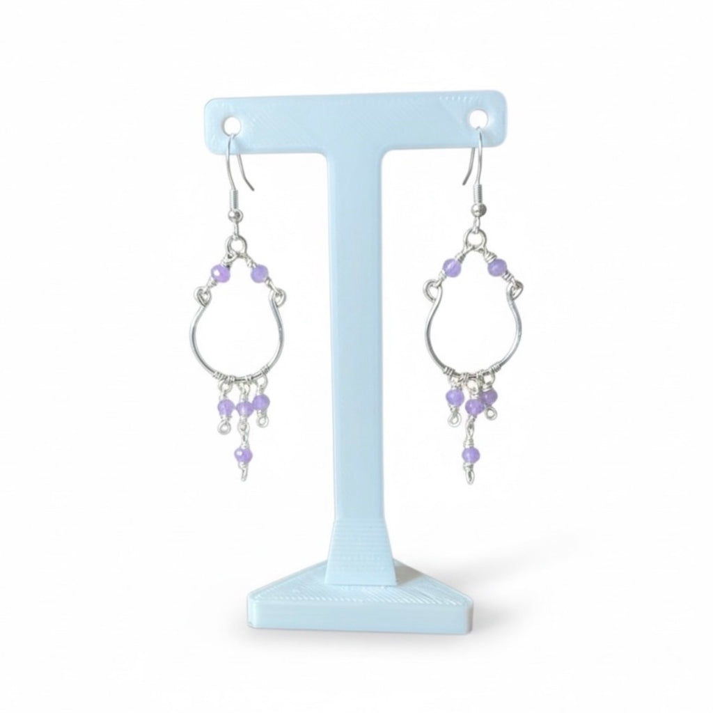 Purple Jade Earrings