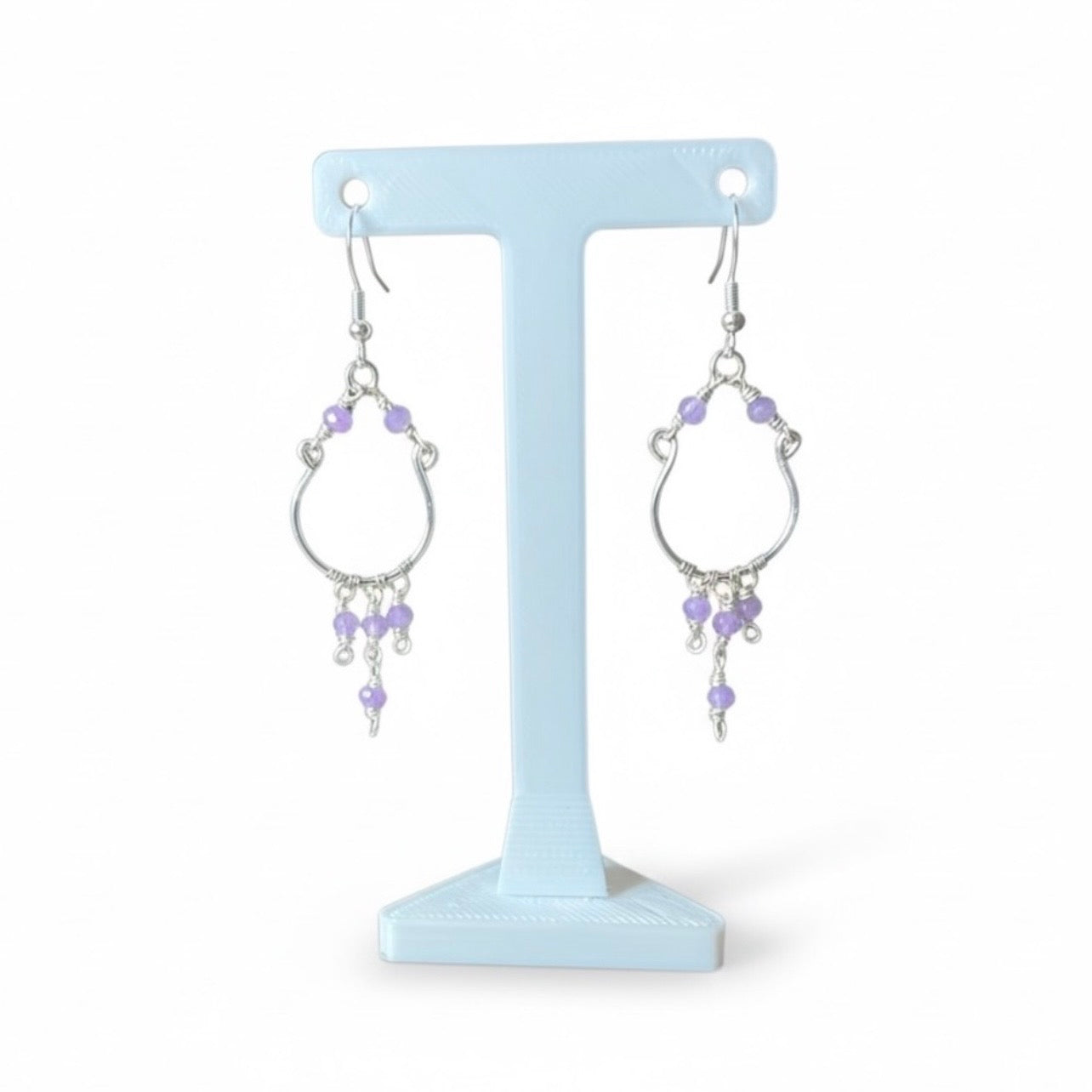 Purple Jade Earrings