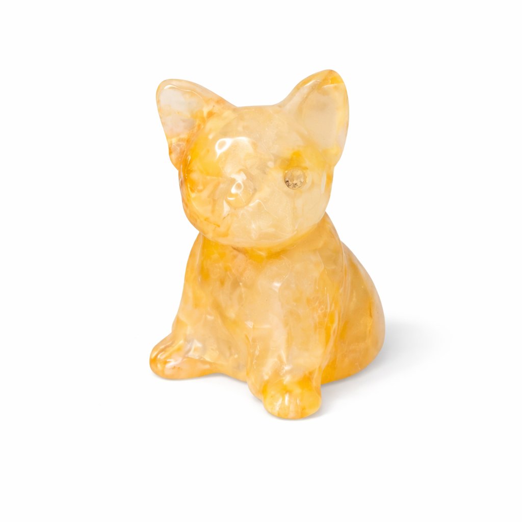 Crystal Dog Carving