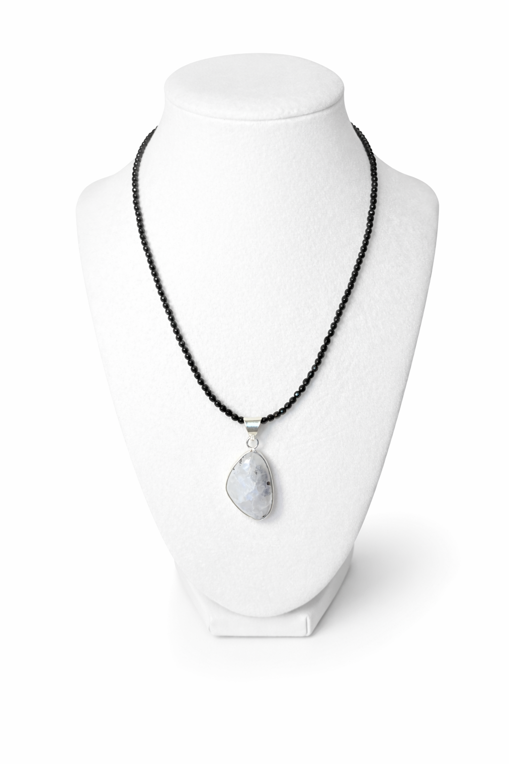 Black Spinel Necklace with Pendant