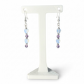 Amethyst and Opalite Heart Earrings