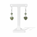 Labradorite Heart Earrings