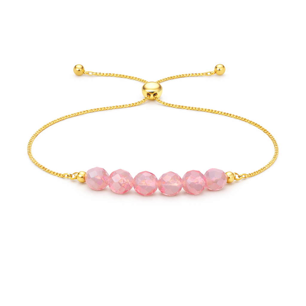 Strawberry Quartz Lariat Bracelet