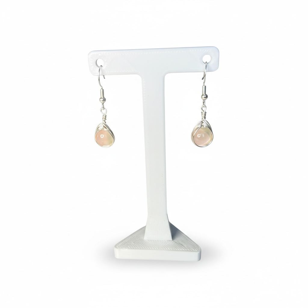 Wire Wrapped Gemstone Earrings