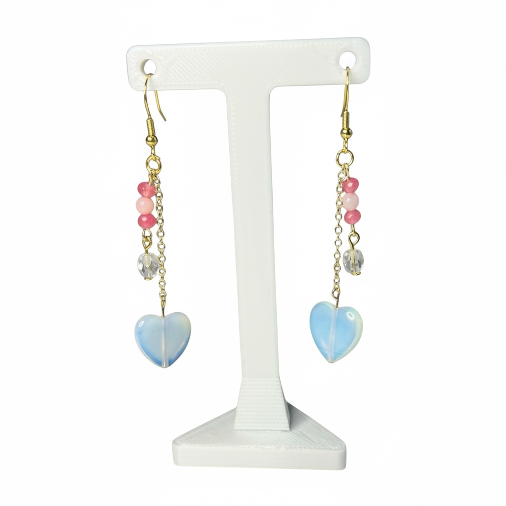 Opalite Heart Earrings