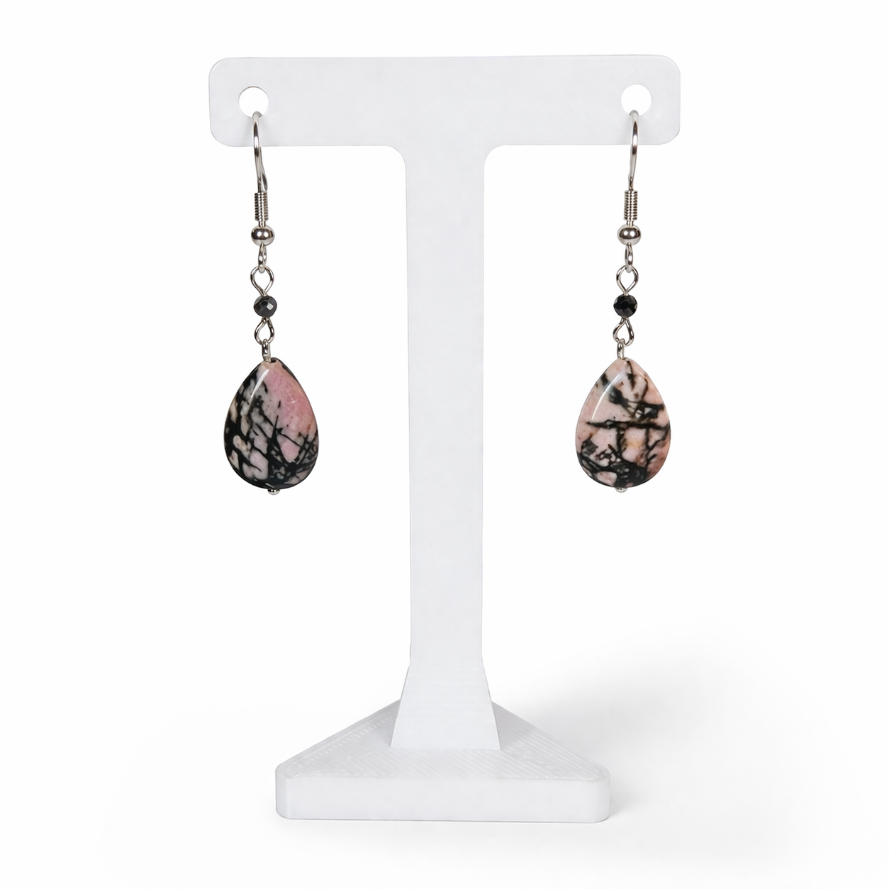 Rhodonite Teardrop Earrings