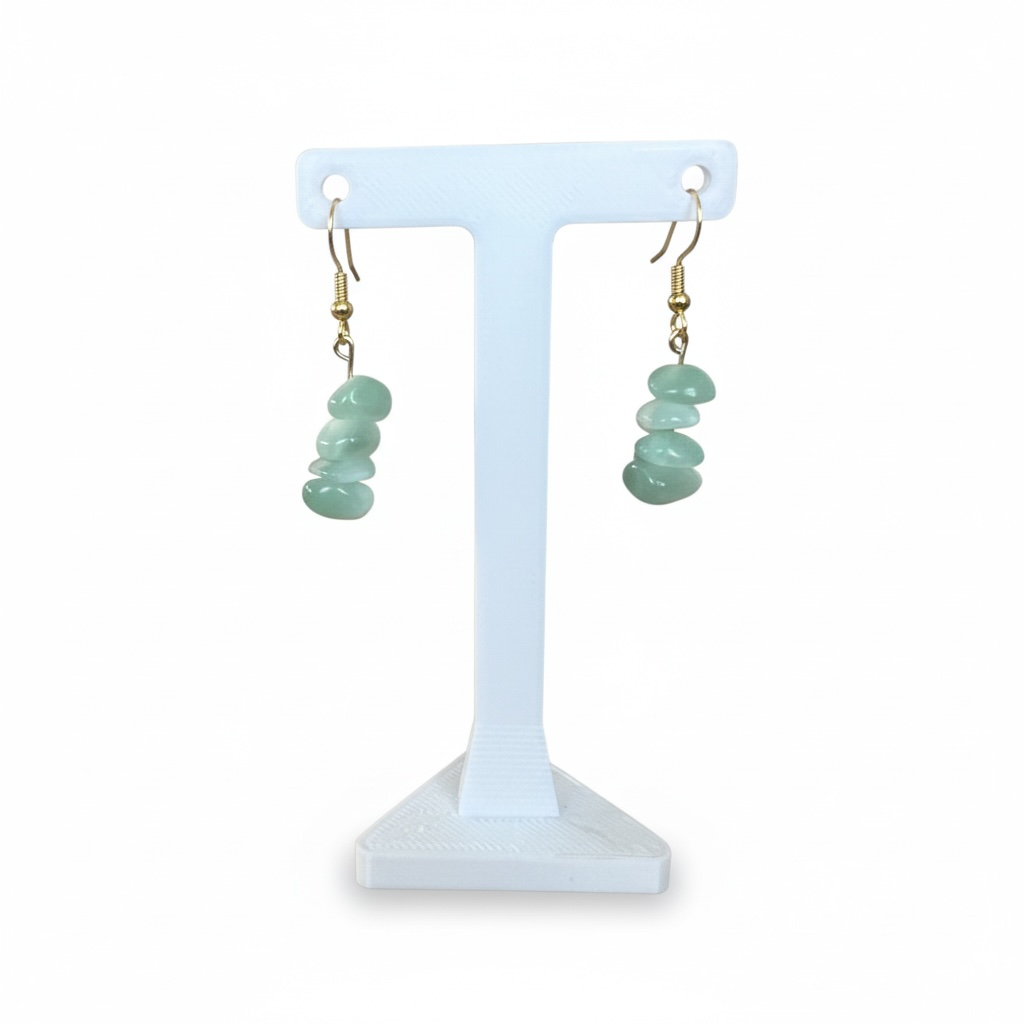 Green Moonstone Chip Jewelry Set
