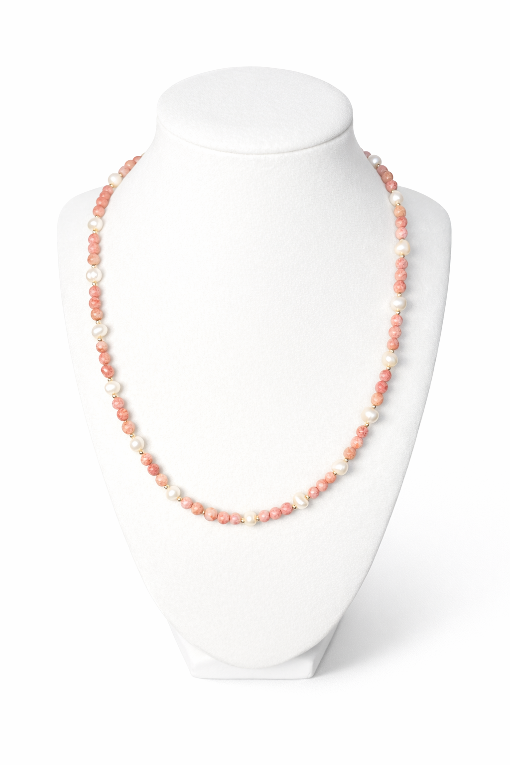 Rhodonite and Freshwater Pearl Set