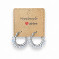 Wire Wrapped Moonstone Hoops