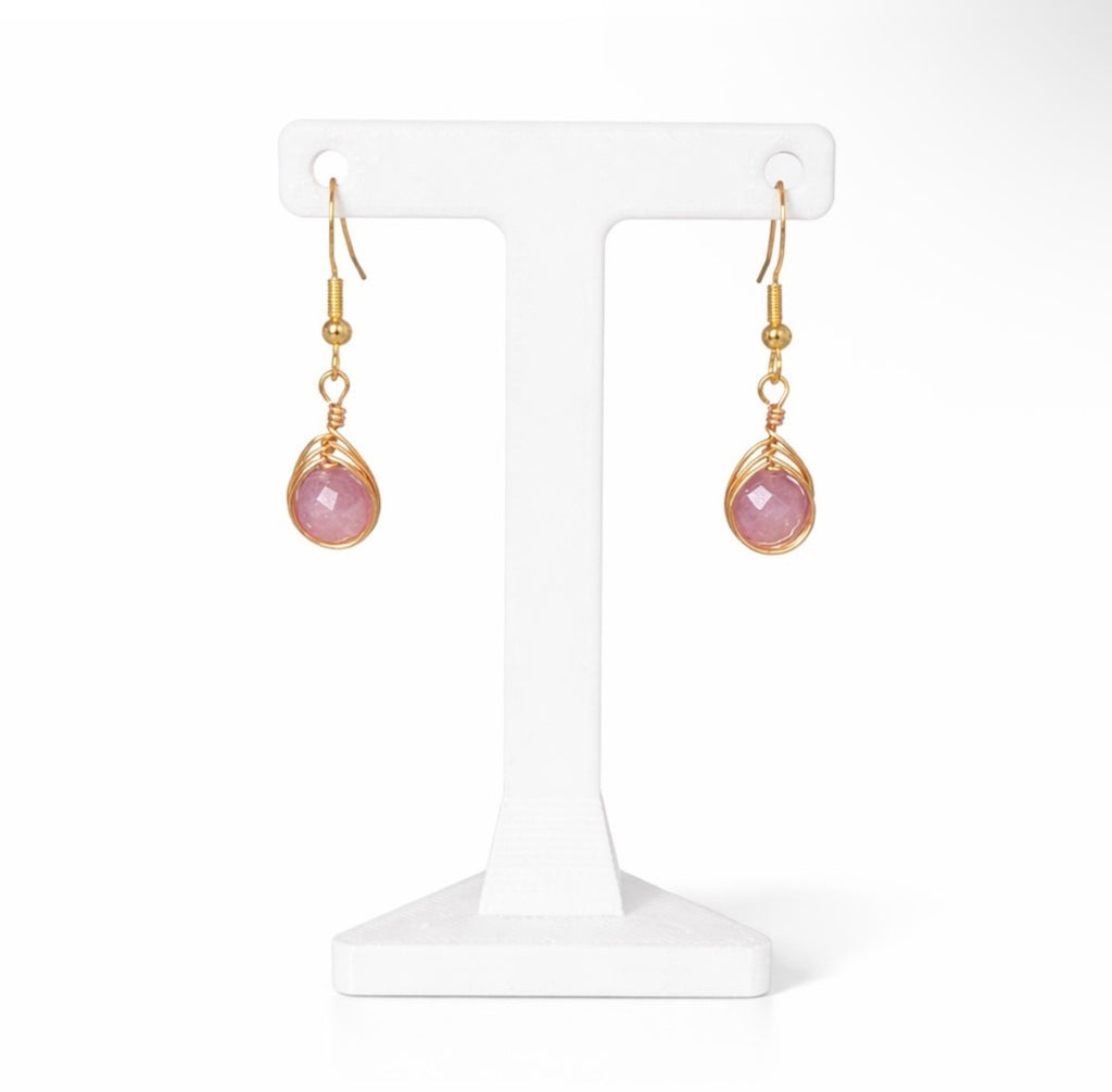 Faceted Strawberry Quartz Set