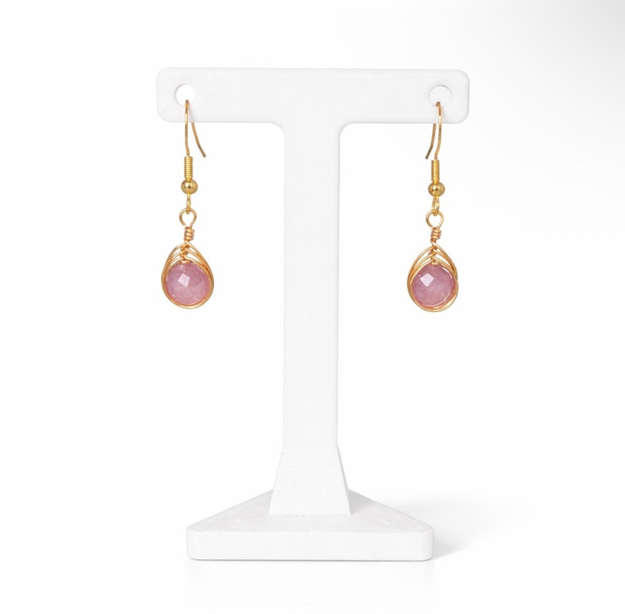 Faceted Strawberry Quartz Set