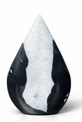 Black Agate and Clear Quartz Flame