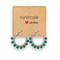Wire Wrapped Malachite Hoops