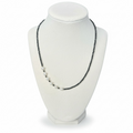 Faceted Black Tourmaline and Freshwater Pearl Necklace