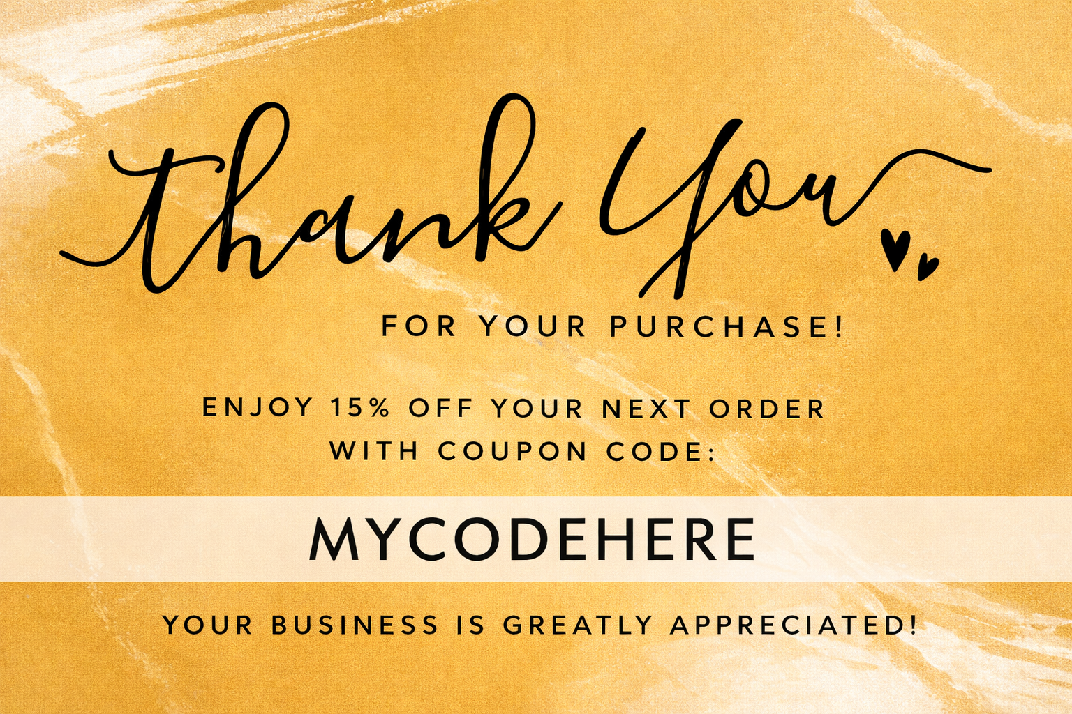 100 Count Customized Thank You Cards