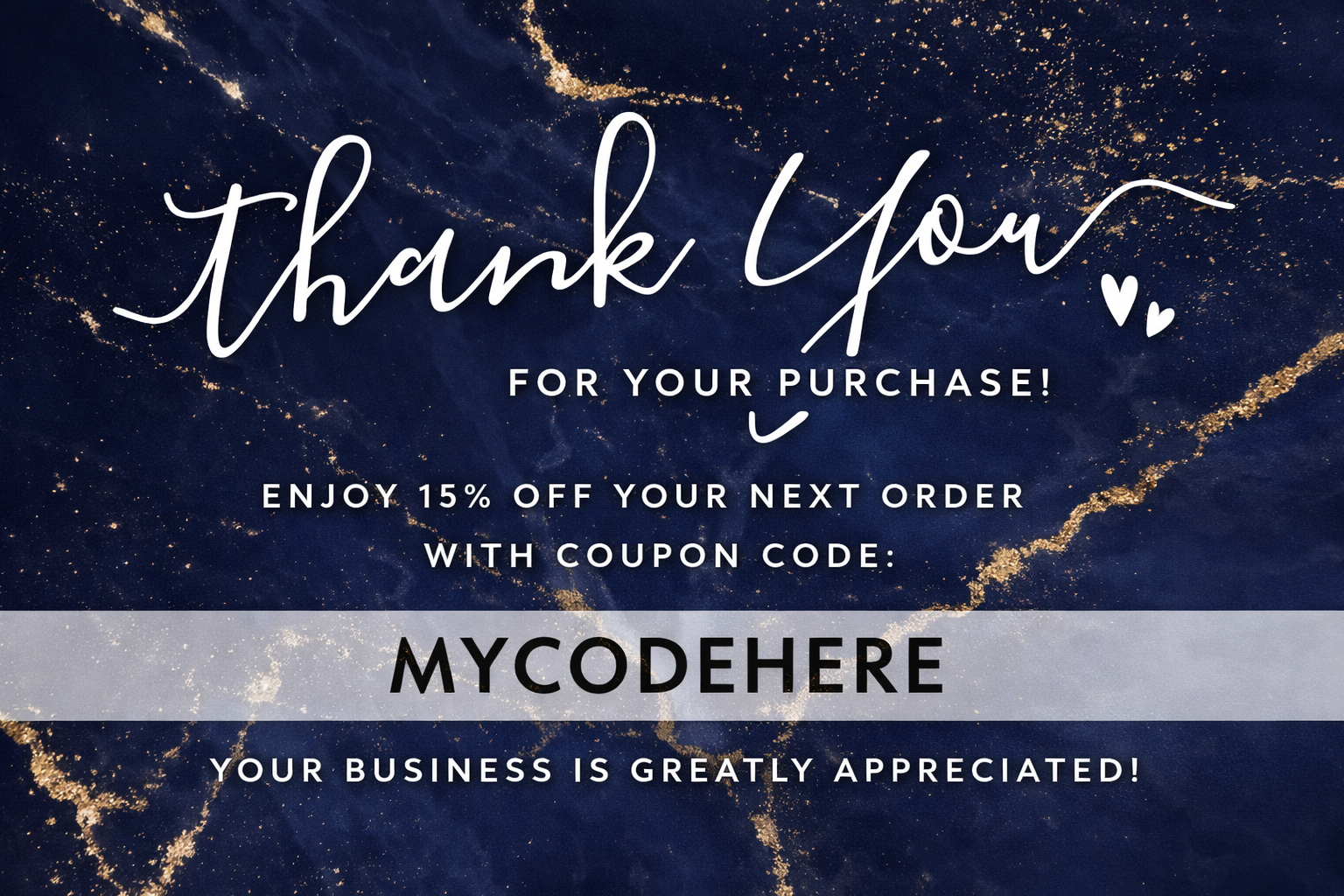 100 Count Customized Thank You Cards