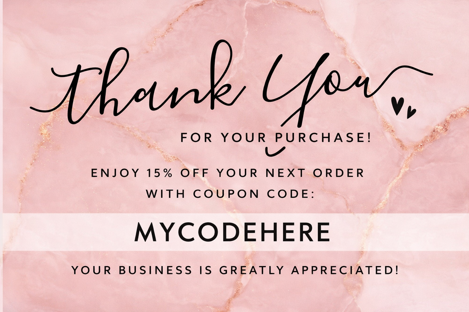 100 Count Customized Thank You Cards