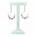 Amethyst Moon Earrings