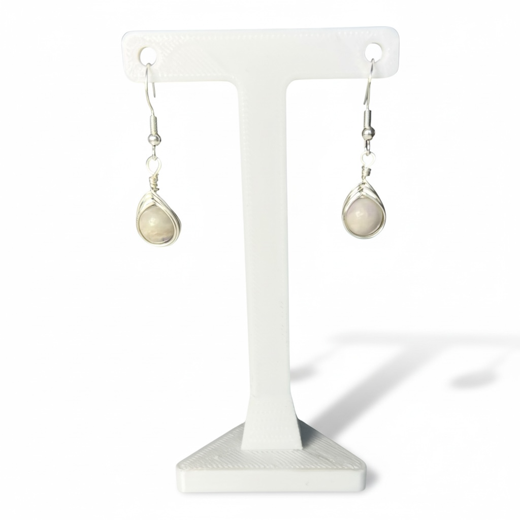 Wire Wrapped Gemstone Earrings