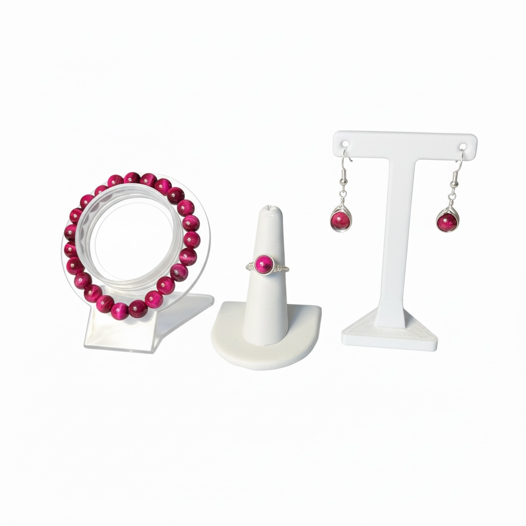 Magenta Tiger’s Eye Set