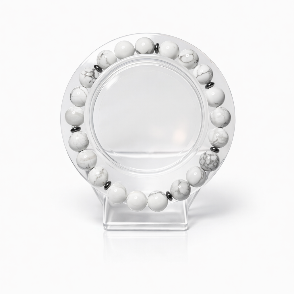 Howlite and Hematite Bracelet